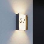 Lindby LED vanjska zidna svjetiljka Selqa, kućni broj, antracit, IP65