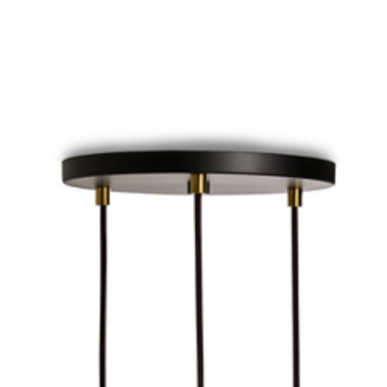 Tala hanglamp Triple Pendel rond, E27 opaal, zwart/eiken