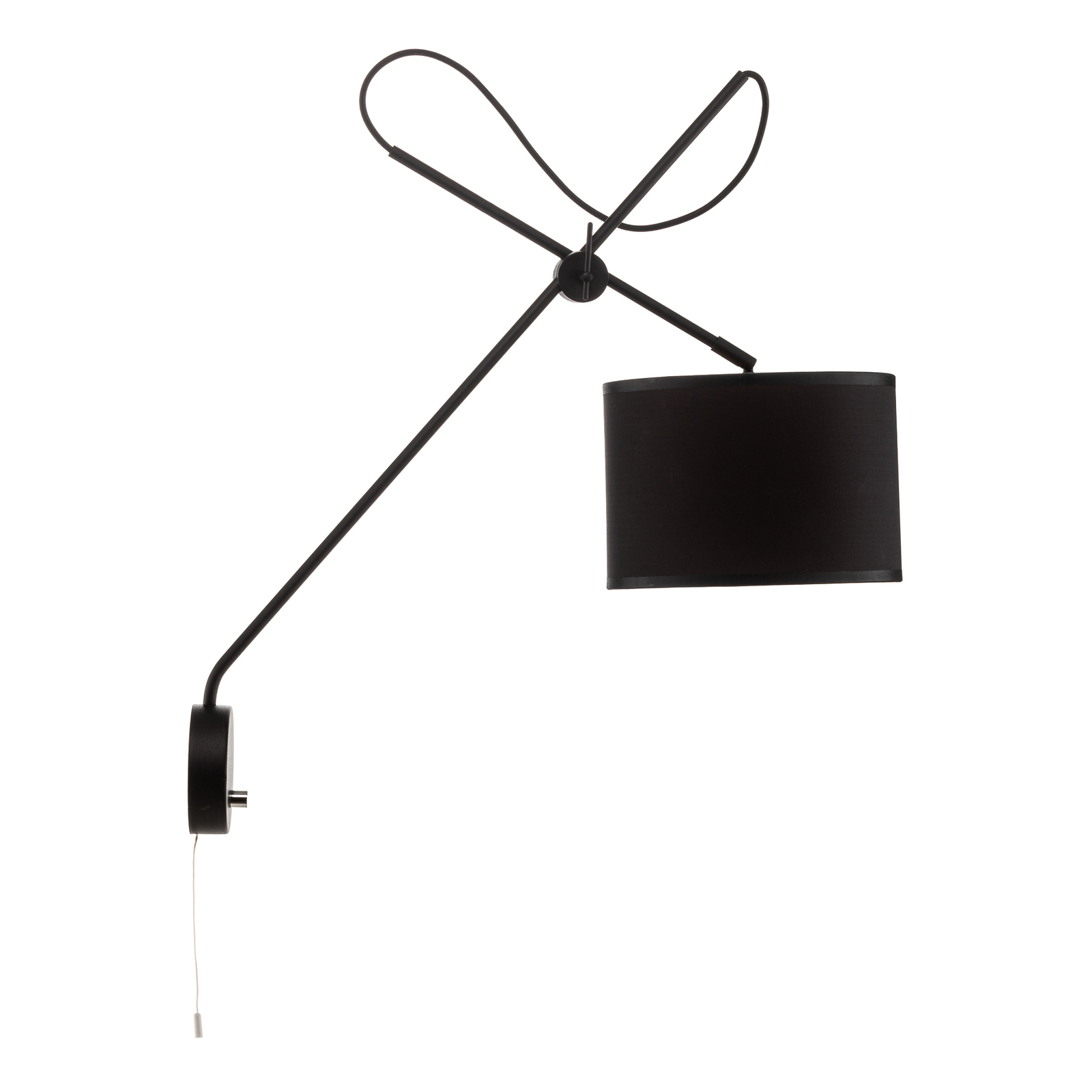 Wandlamp Viper met flexibel frame, zwart