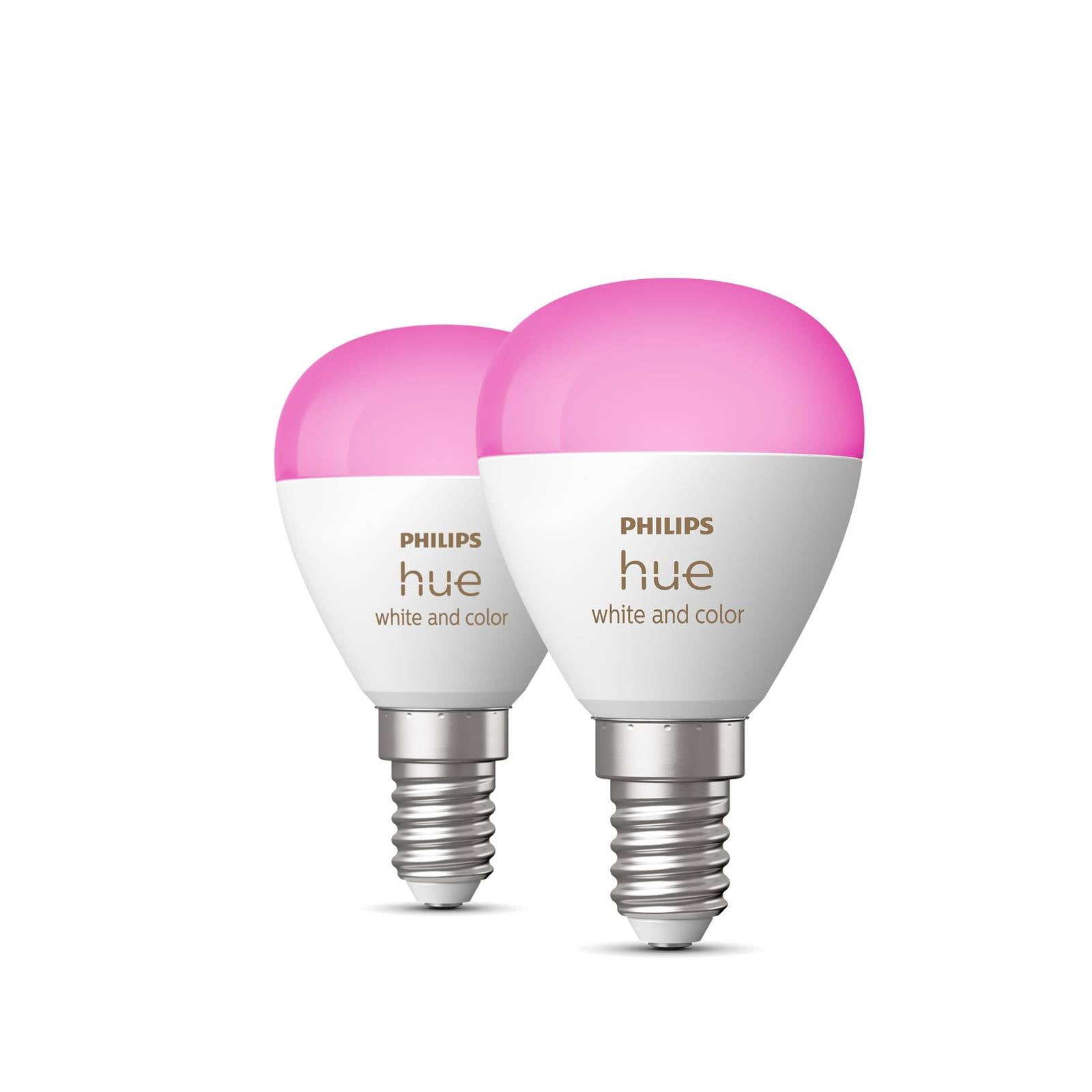 E14 5,1W LED-Tropfenlampe Philips Hue White&Color Ambiance E14 5,1W 2er-Set - dimmbar