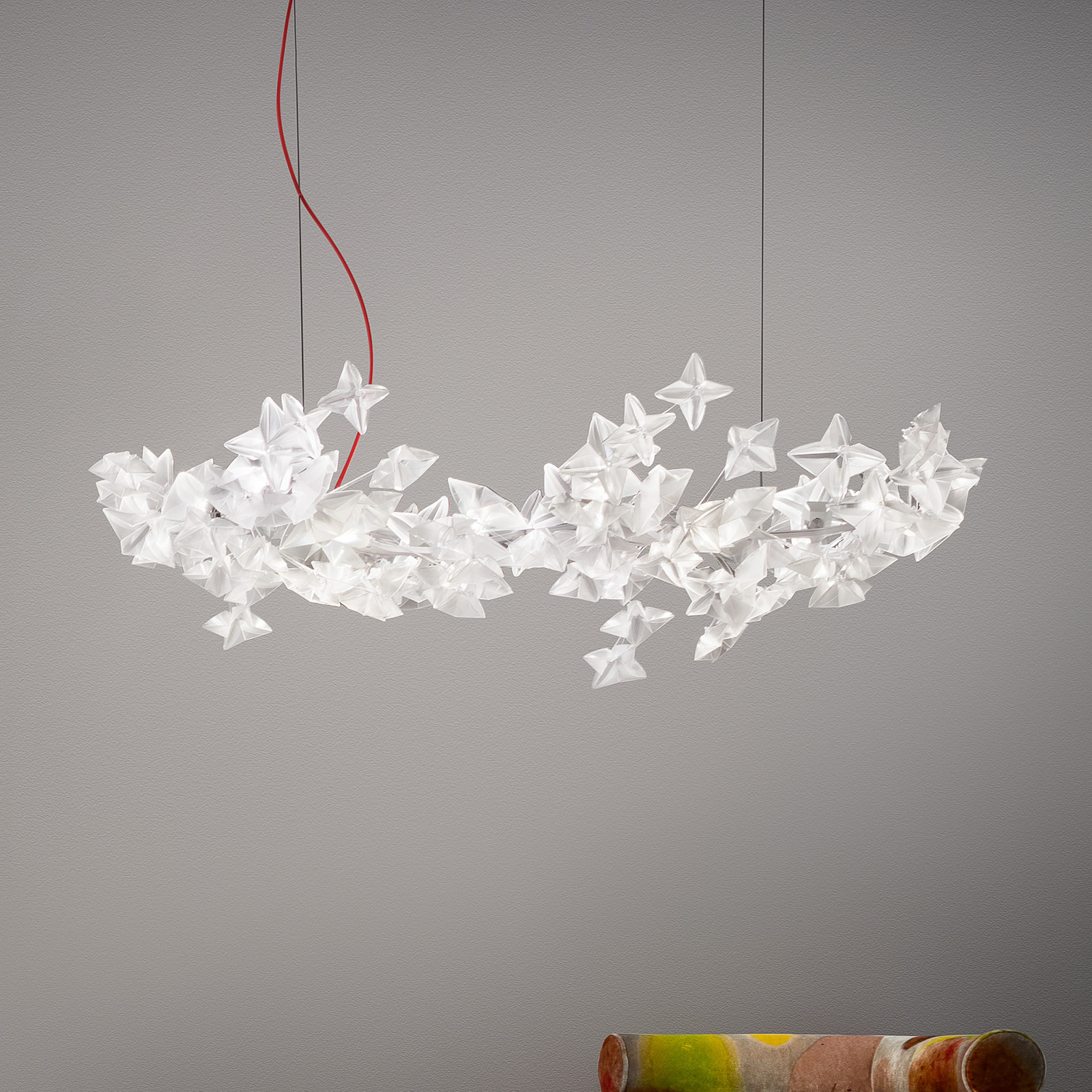Candeeiro suspenso Slamp Hanami, cabo vermelho