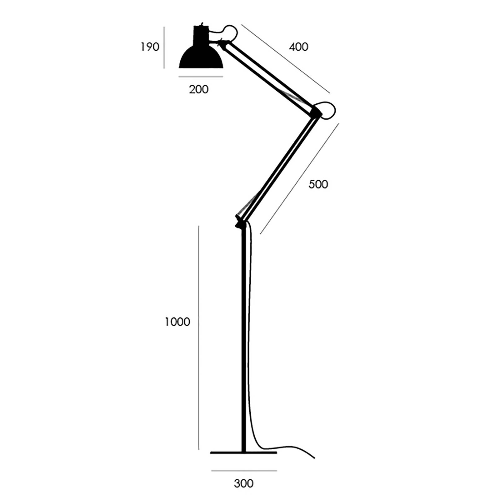 lampa stojąca midgard balanser sprężynowy, biały, aluminium, regulowany