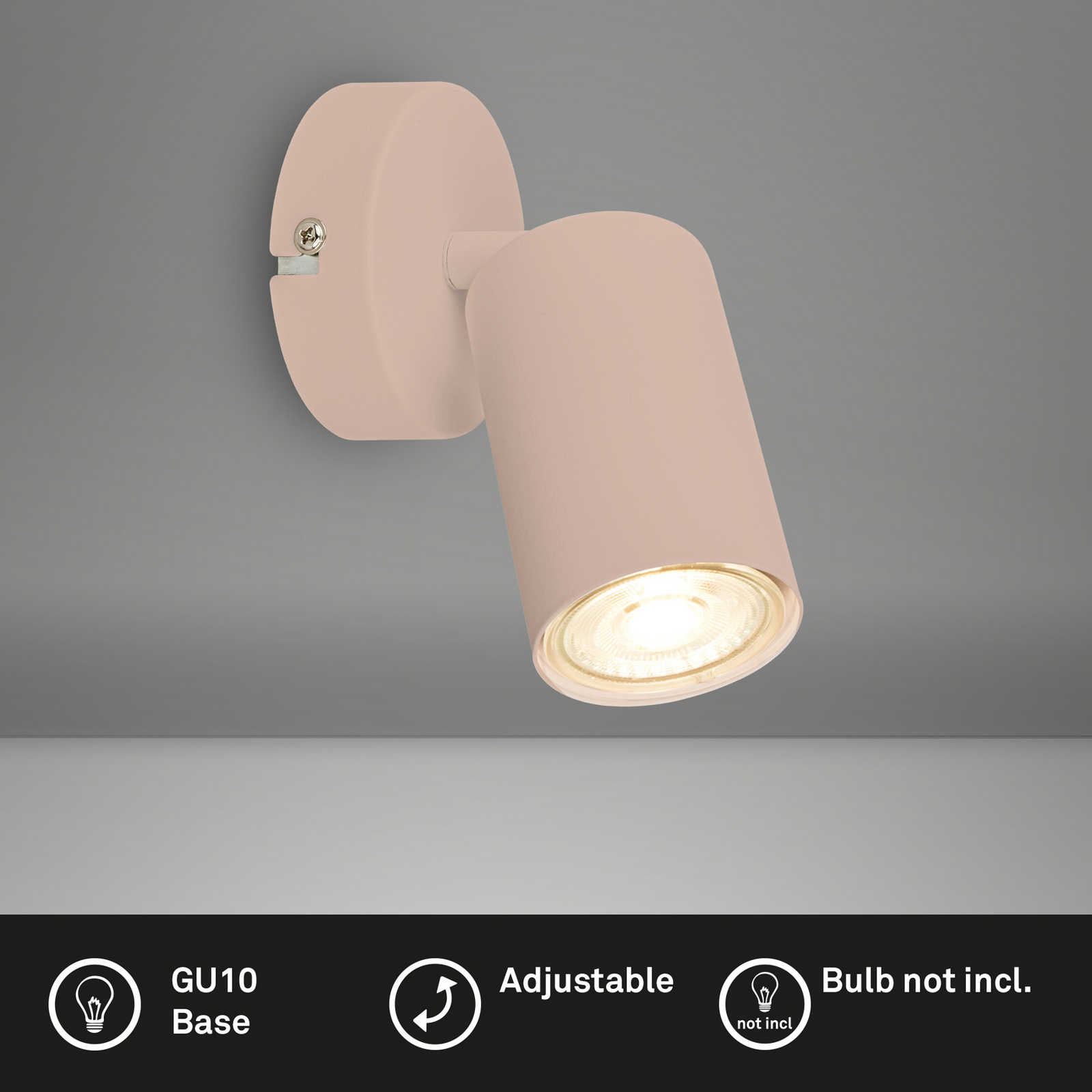 Foco de pared Tip, beige, 1 luz, metal, GU10, orientable Foco de pared Tip, beige, 1 luz, metal, GU10, orientable
