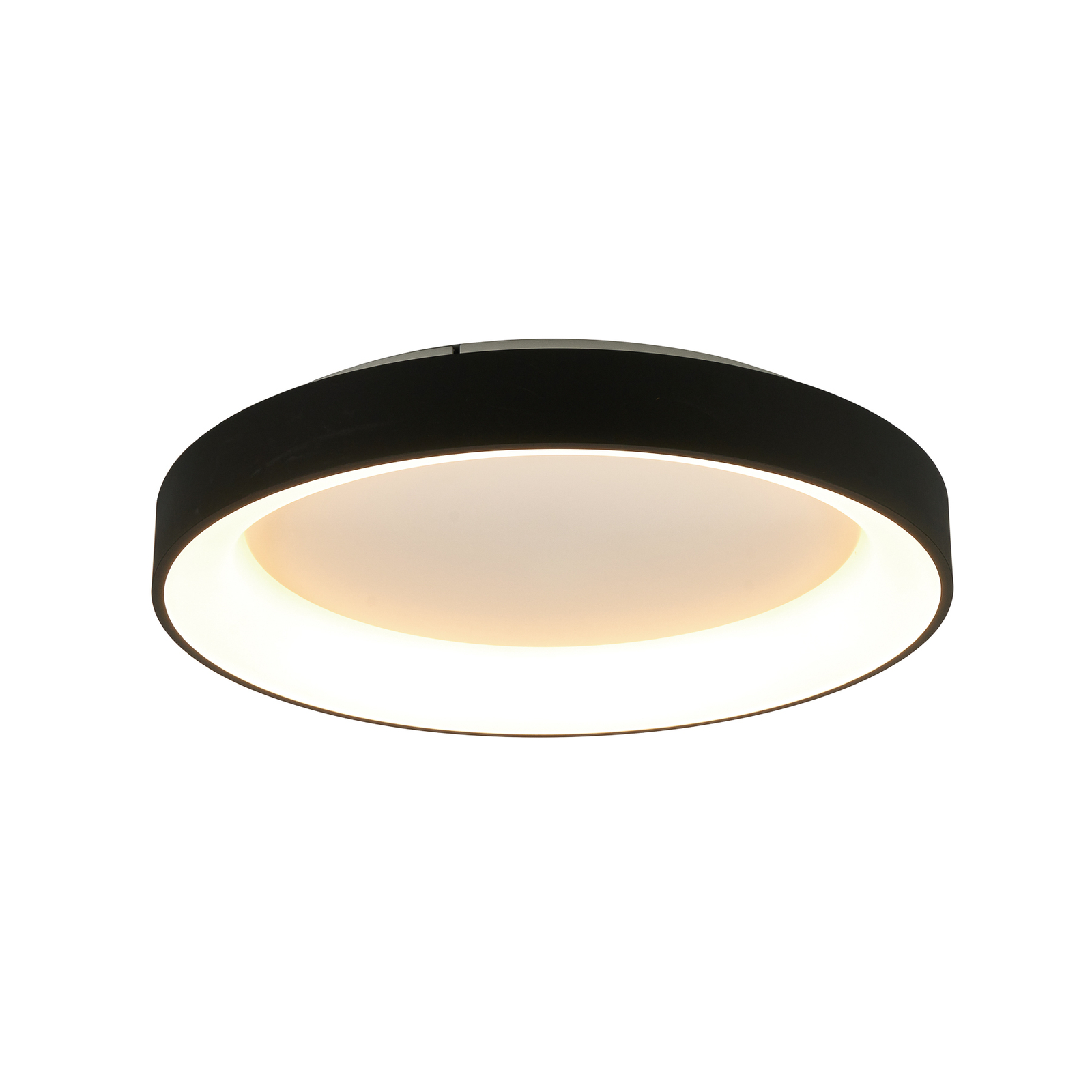 LED griestu lampa Niseko II CCT ar tālvadības pulti, Ø 78cm, melna