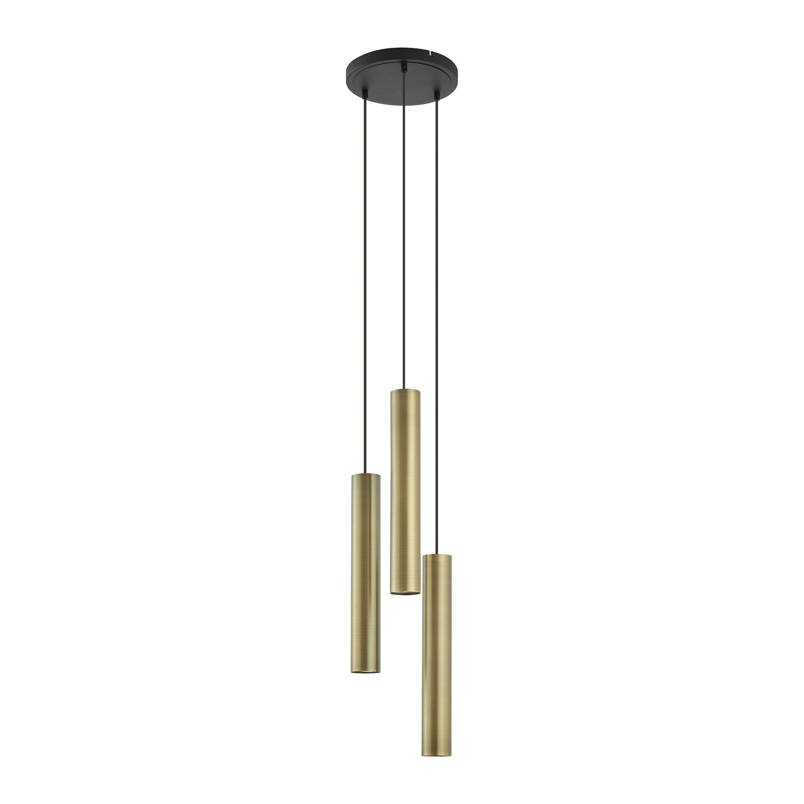Lampada a sospensione Lindby Joffrey, Ø 24 cm, ottone, a 3 luci, GU10