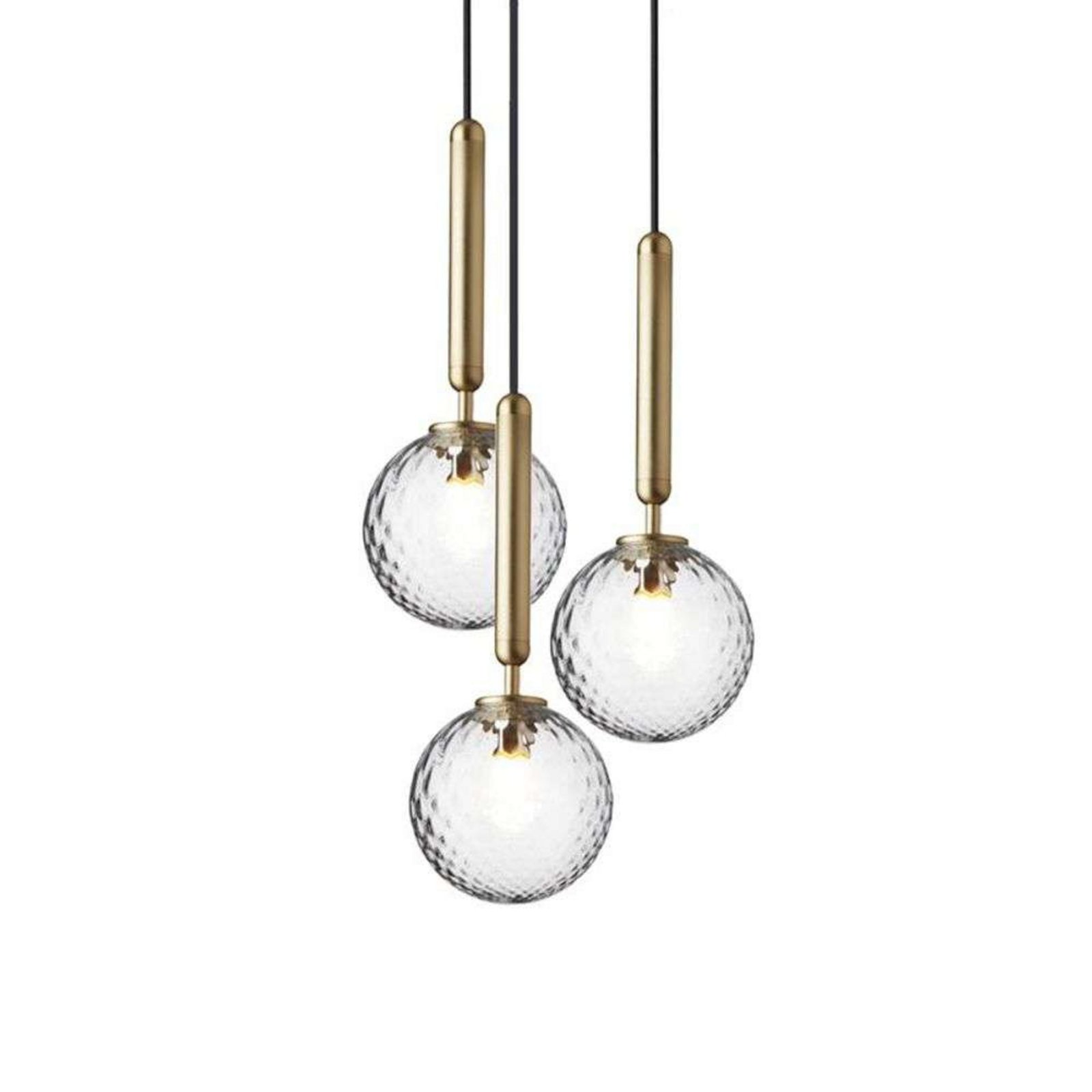 Miira 3 Candelabru Brass/Optic Clear - Nuura