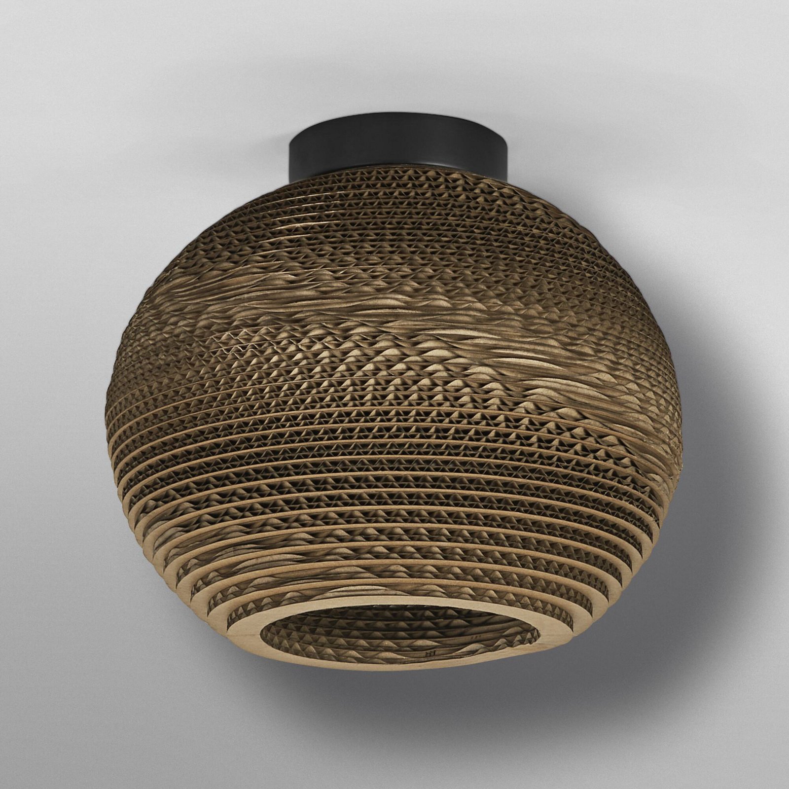Lampa sufitowa OSRAM BALL, brązowa, Ø 26 cm, tektura falista, E27