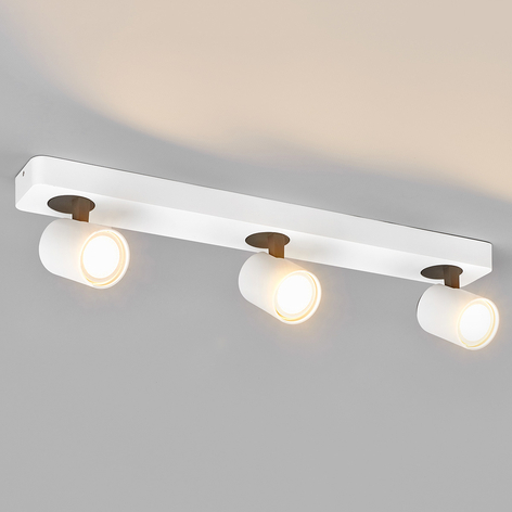 Hvitt LED-spotlys Sean med tre lys