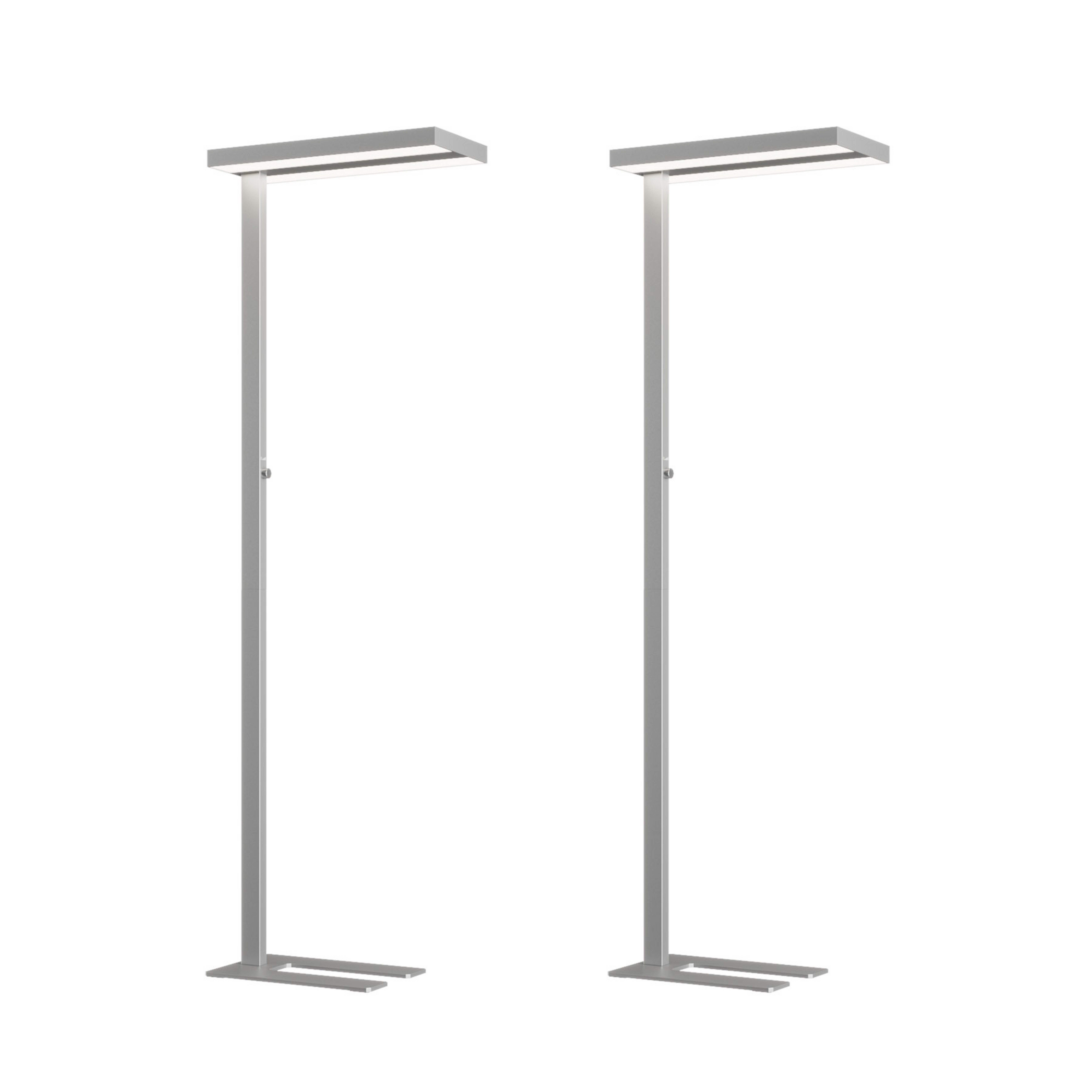 Lampe sur pied LED Arcchio Logan Basic,  lot de 2, argent, 6000 lm