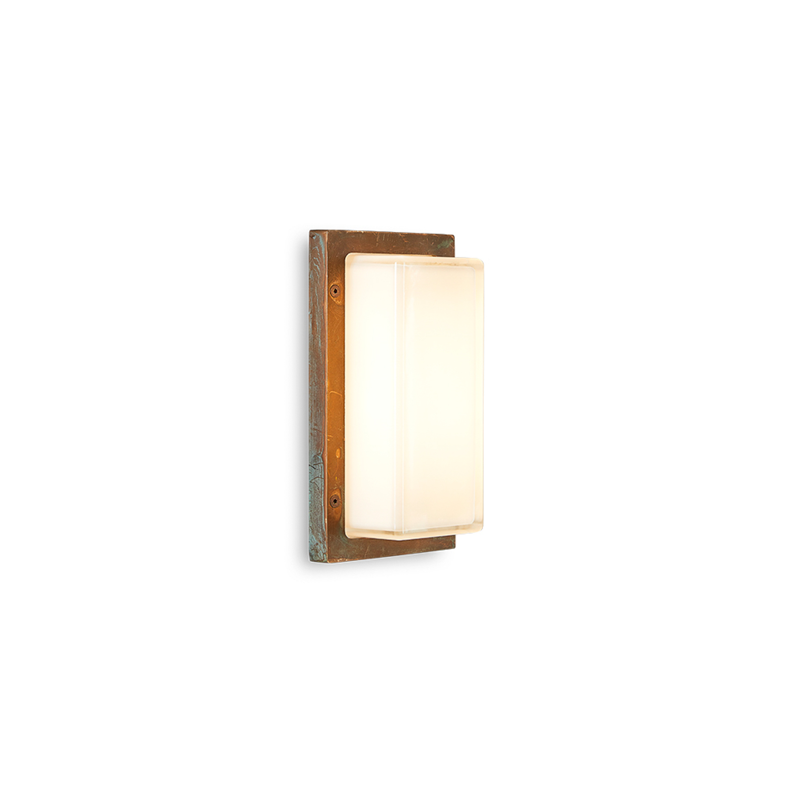 Ice Cubic 3410 outdoor wall light, antique brass
