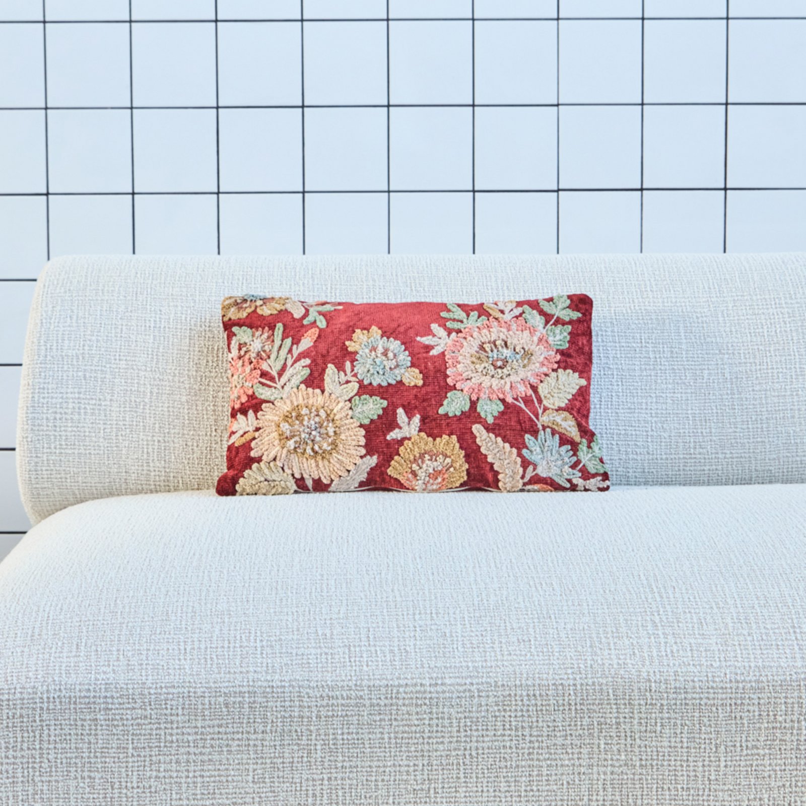 HDNica cushion cover, red/colourful, 50 x 30 cm - House Doctor