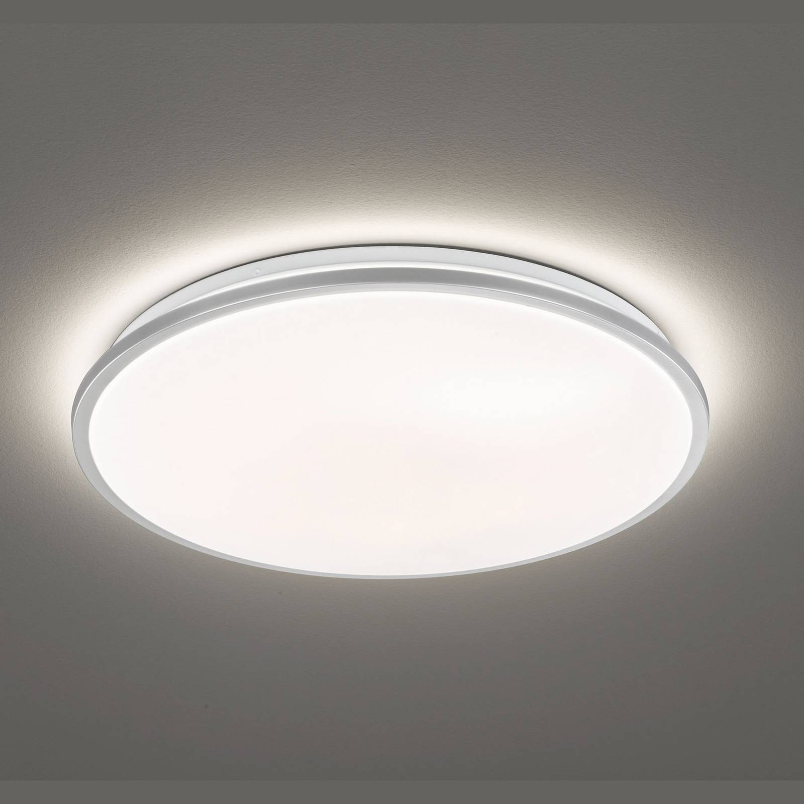 FISCHER & HONSEL Stropní svítidlo Jaso LED, stmívatelné, Ø 40 cm, stříbrné