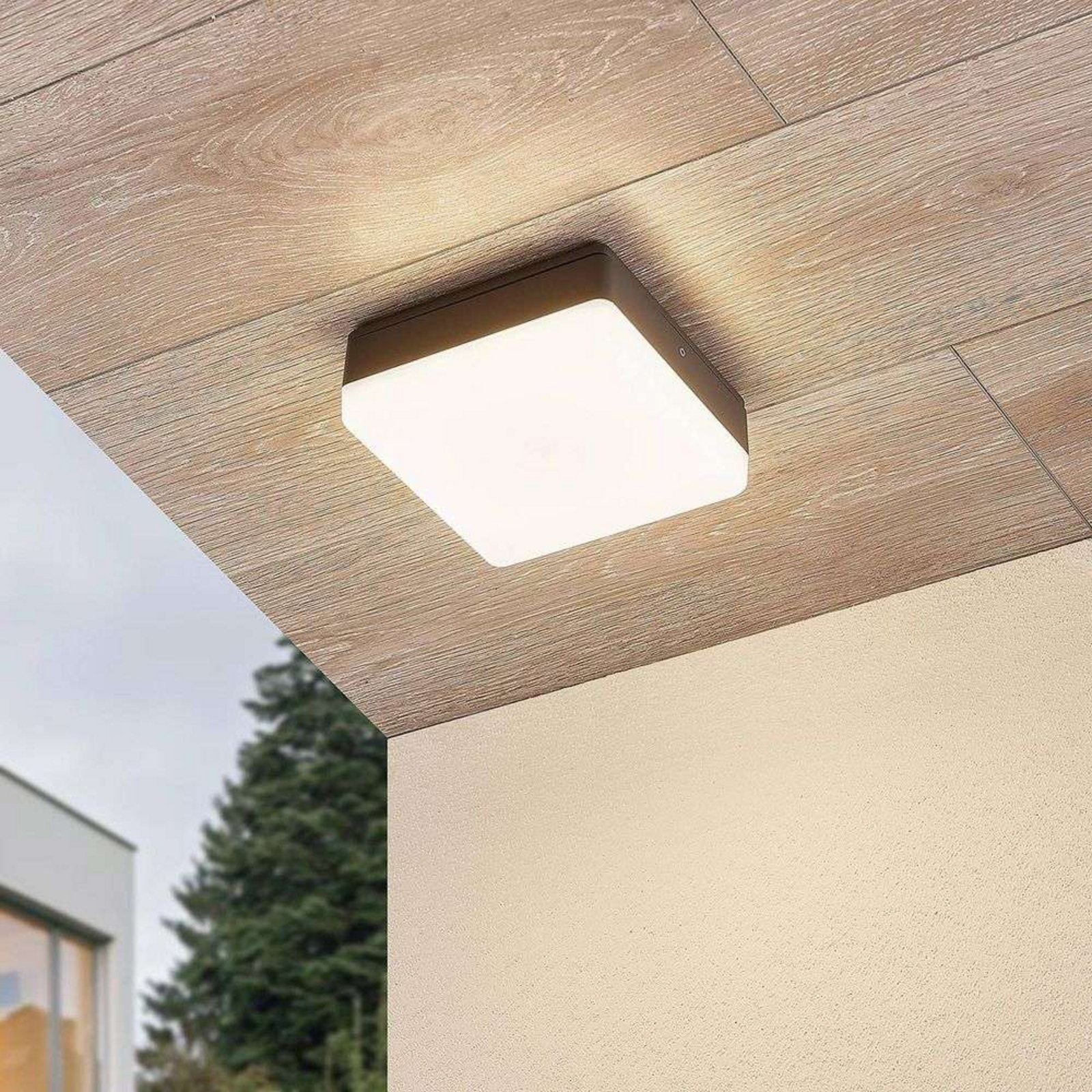 Thilo LED Plafonieră de Exterior w/Sensor Grey - Lucande