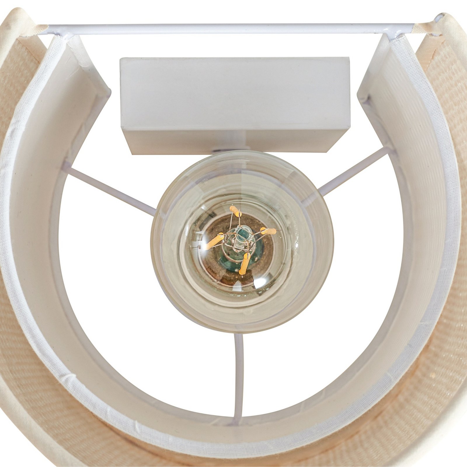 Lindby Wandleuchte Soula, 20 cm, beige, Kunststoff, E27