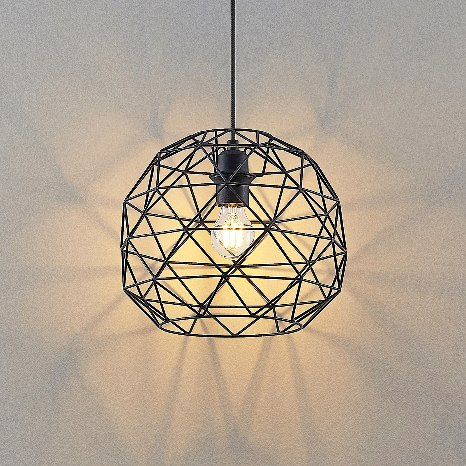 Lindby Paridimo hanging lamp, steel, one-bulb