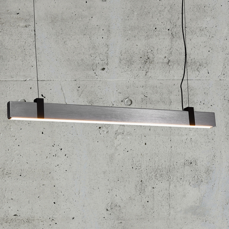 LED-Pendelleuchte Lilt, stahl gebürstet