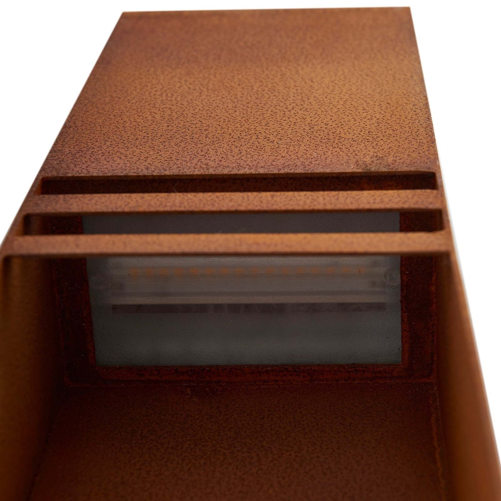 Lucande LED path light Oxido, rust-coloured, Corten steel