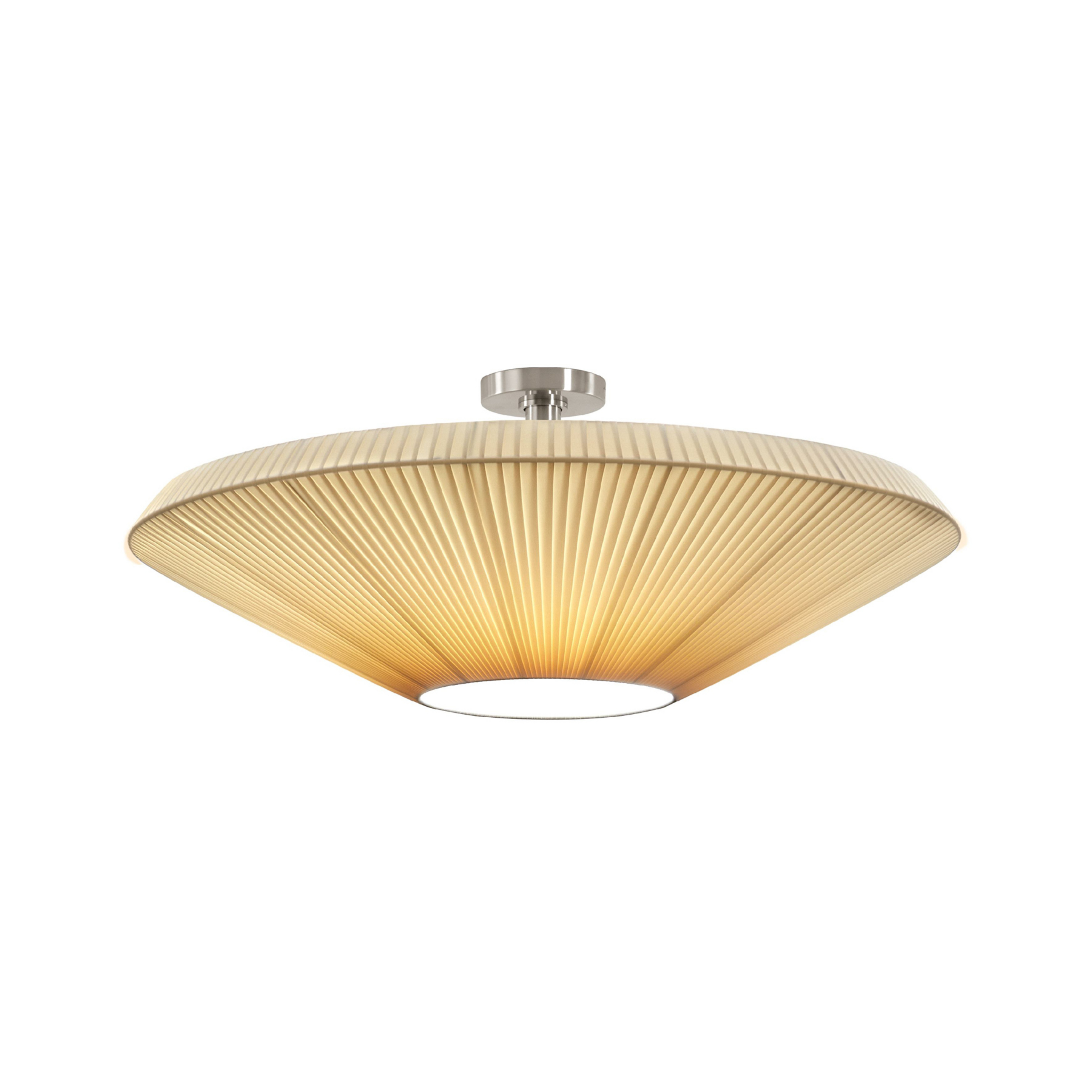 Bover Deckenlampe Siam 80, nickel/cremefarben, Kunststoff