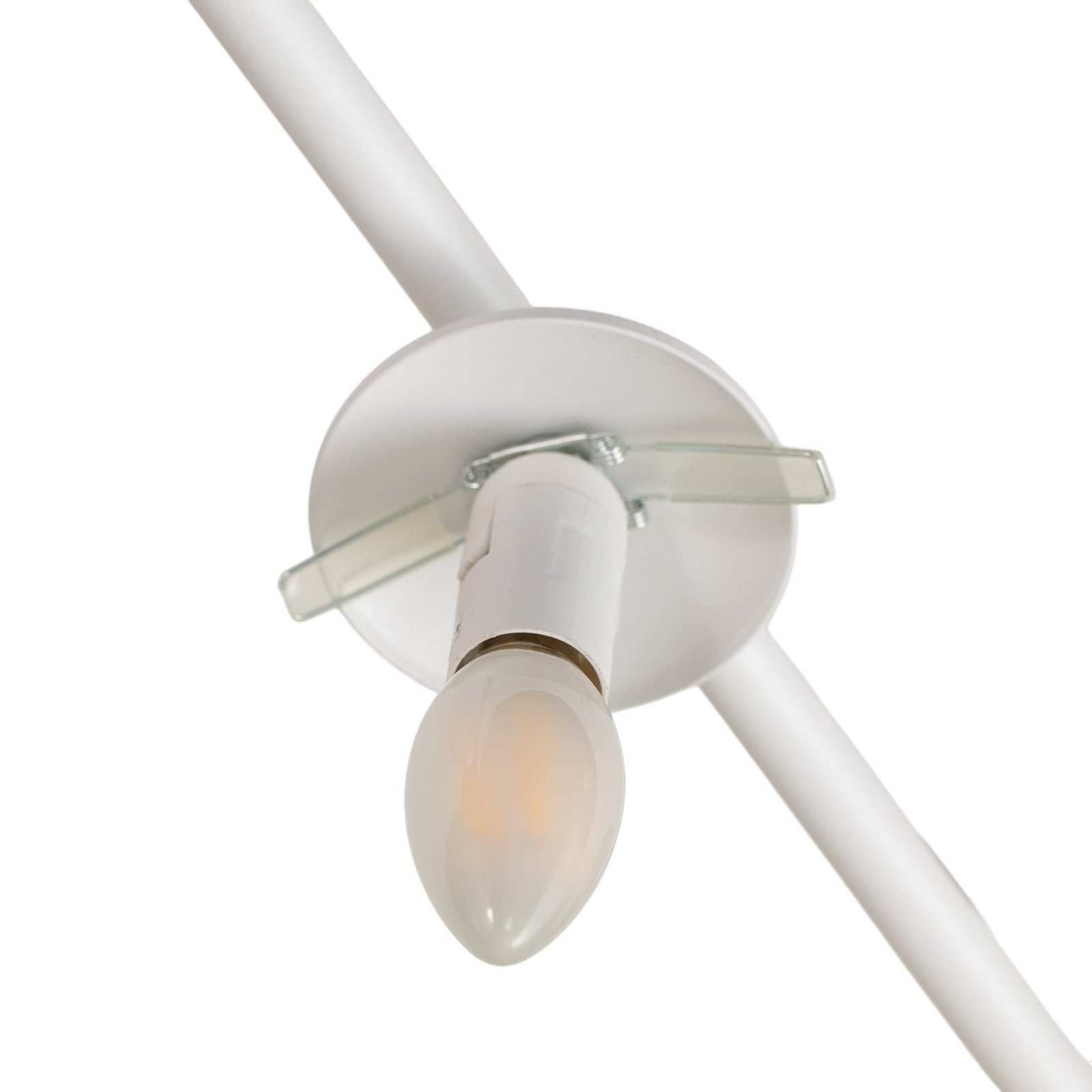 Lámpara de techo Kabo, 1 brazo, blanco, 4 luces