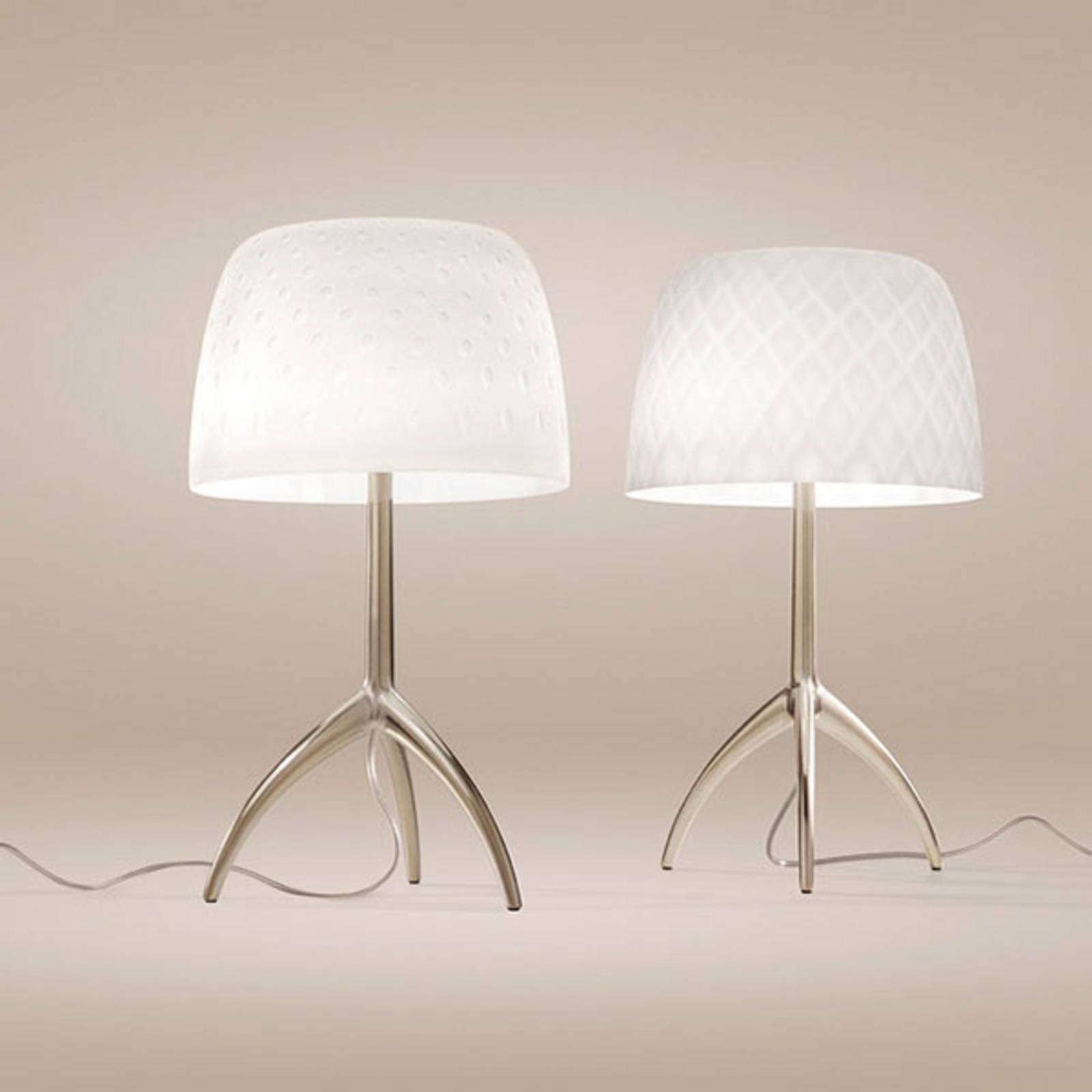 FOSCARINI Foscarini Lumiere 30 grande lozenge with dimmer, for Living / Dining Room, handblown glass, aluminium, G9, 48 W, energy efficiency: A++, H: 45 cm