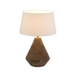 Lampada da tavolo CAPANNE, naturale/ecru, altezza 37 cm, legno di mango, E27