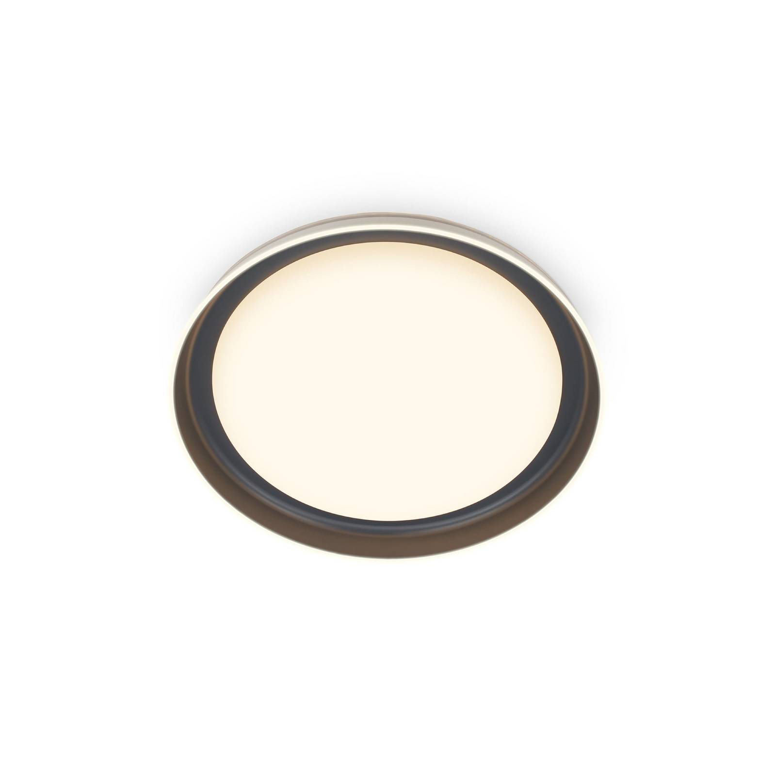LED-Deckenleuchte Ijus, weiß/anthrazit, Ø 43 cm, Kunststoff