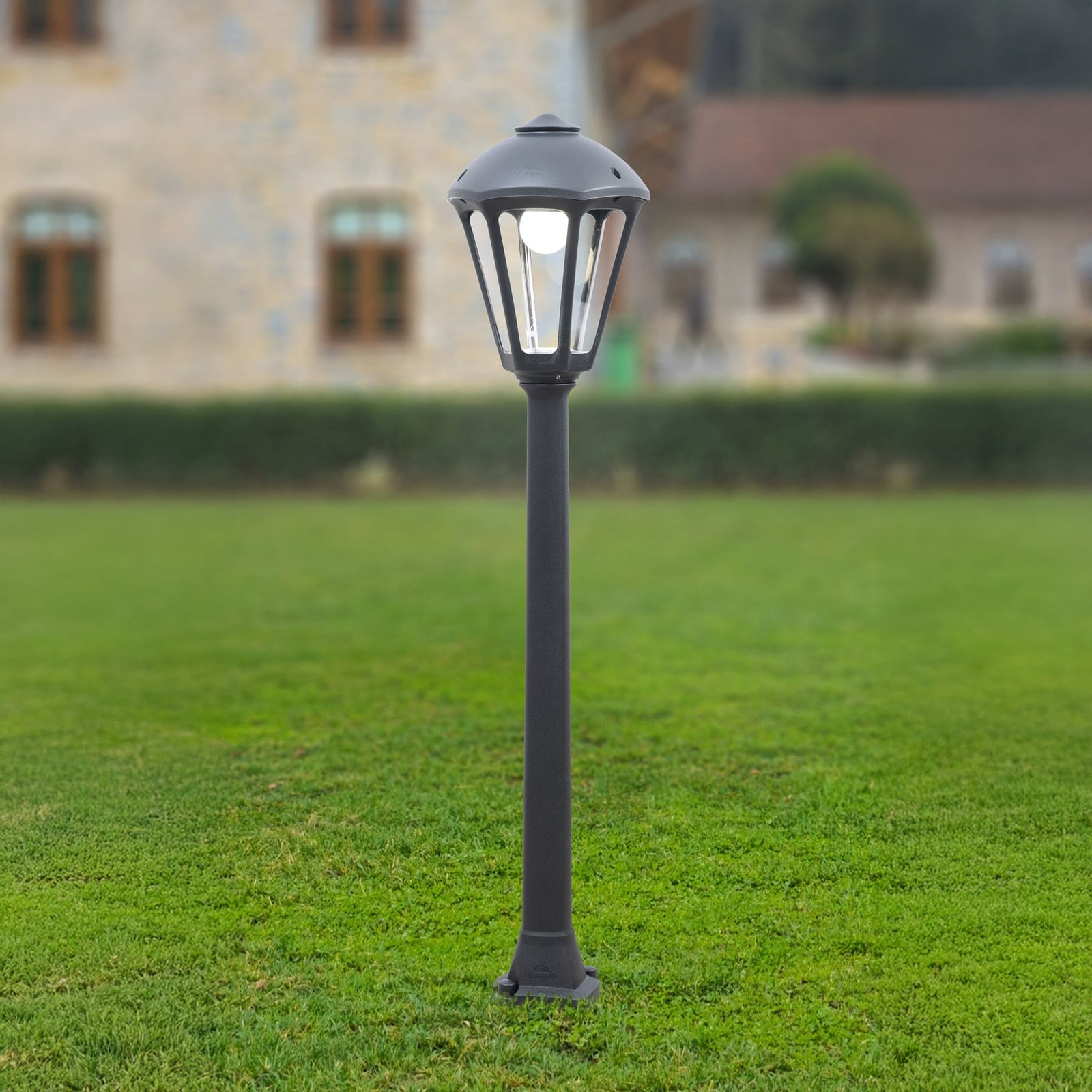 Wegeleuchte Sandro Giaffa, schwarz, Resin/PMMA, E27 LED CCT Wegeleuchte Sandro Giaffa, schwarz, Resin/PMMA, E27 LED CCT