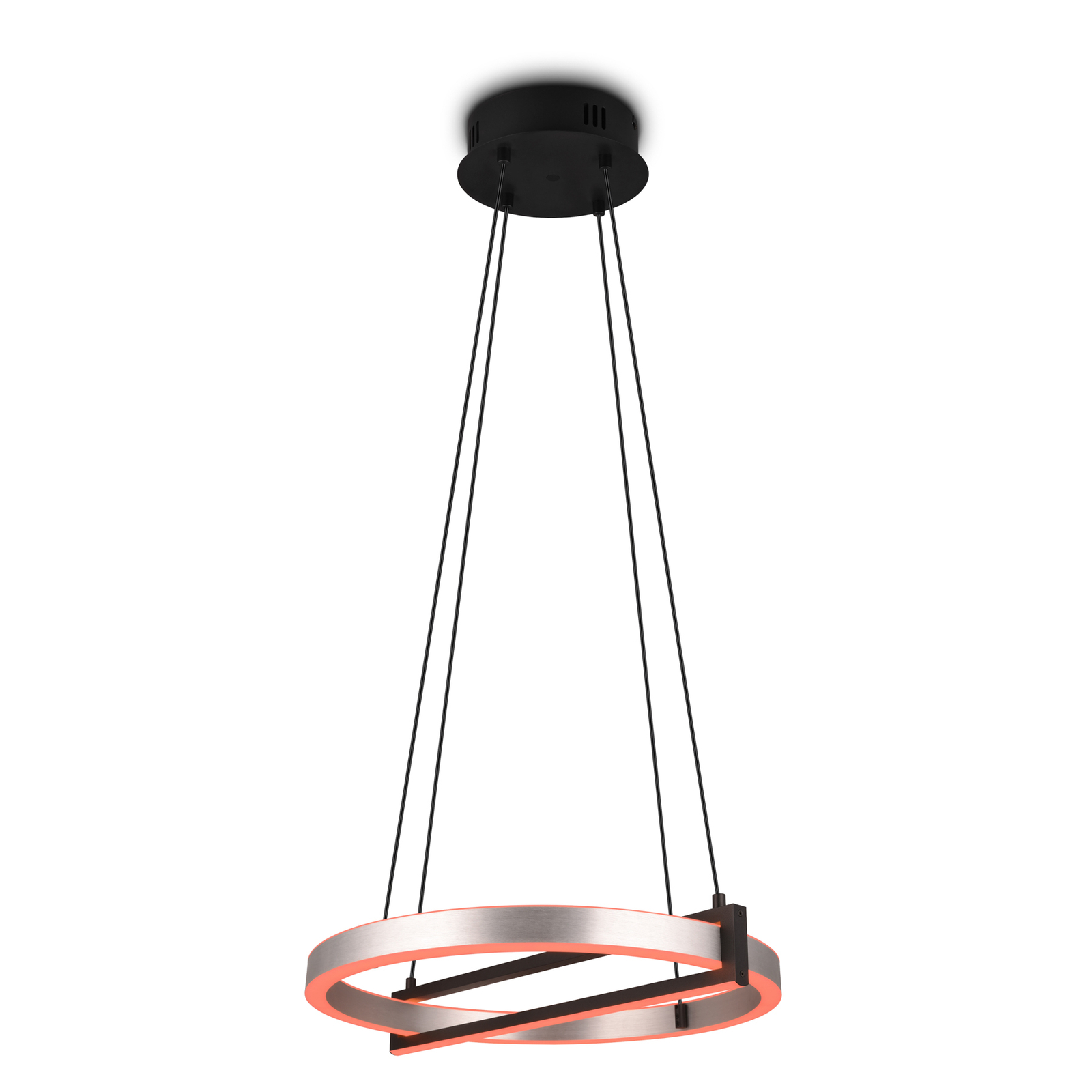 LED hanglamp Thompson up/down RGBW alu/zwart