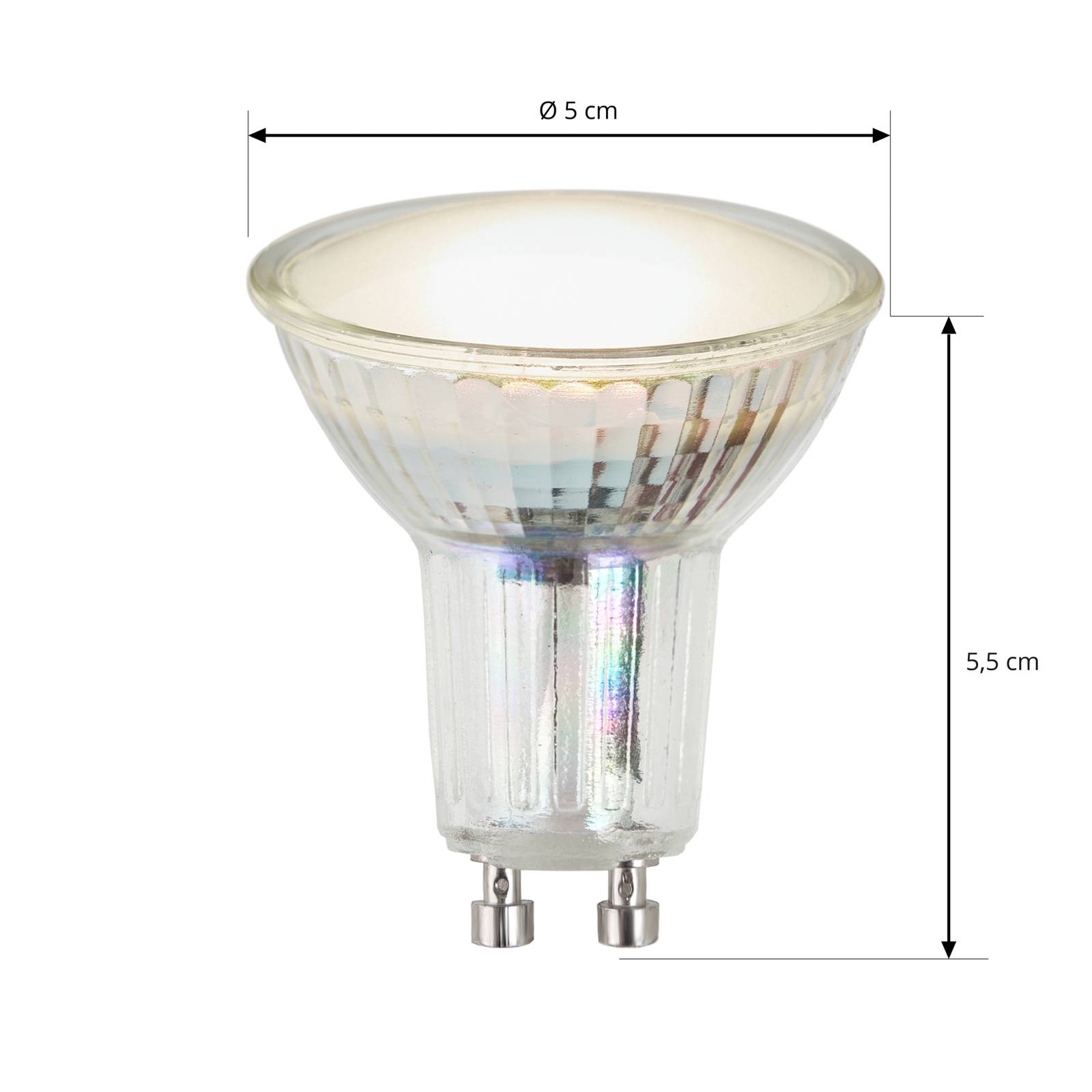 Arcchio Réflecteur LED GU10 4,9 W 3 000 K 120° verre