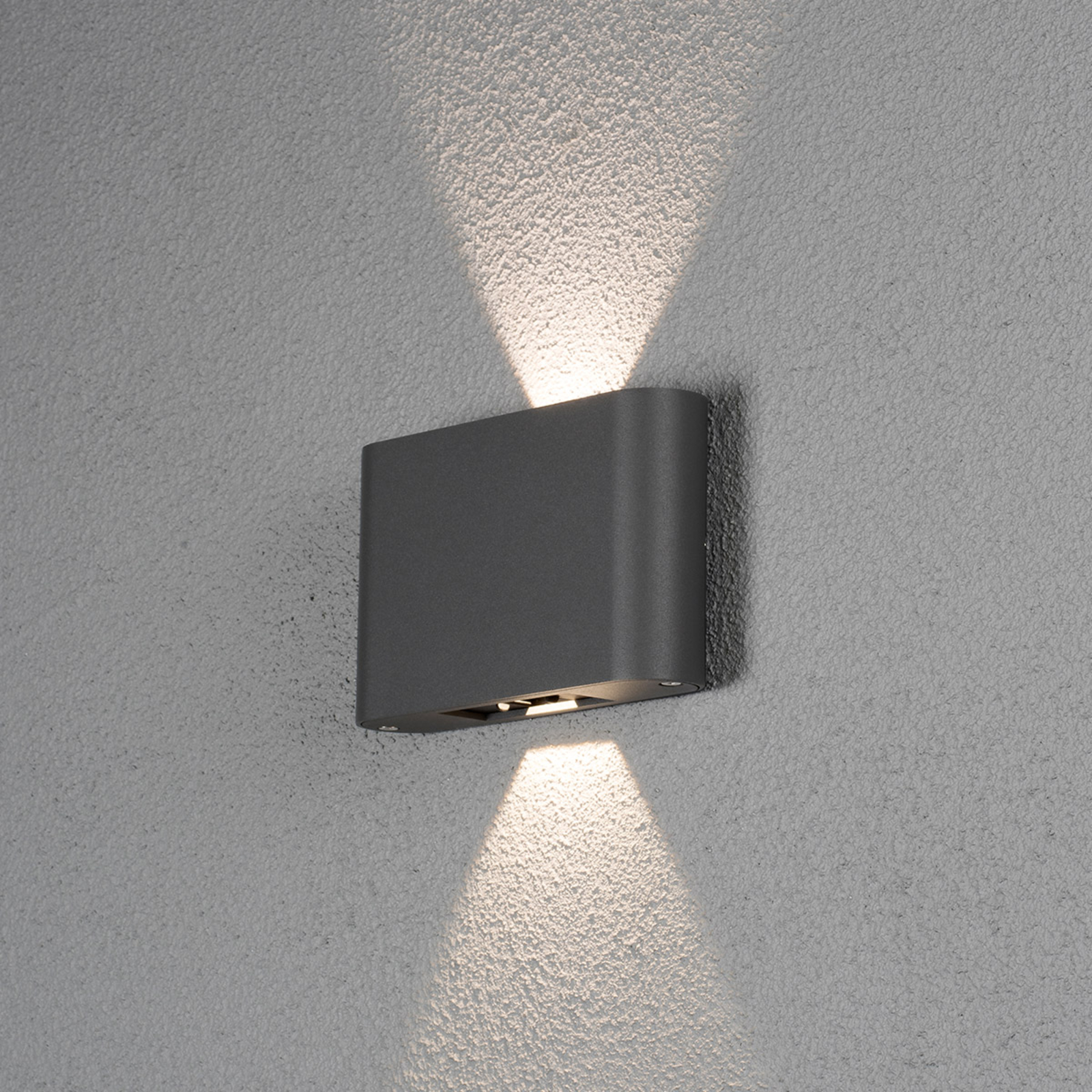 LED-Außenwandlampe Chieri 2-flg. 18 cm anthrazit 