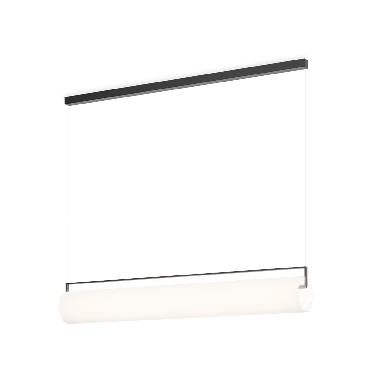 Vibia LED lógó lámpa KONTORNO, hosszúság 122 cm, fekete 930 dimmelhető