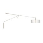 Candeeiro de parede OKOLO, branco, Ø 47 cm, metal/tecido, E27-LED - GRUPA