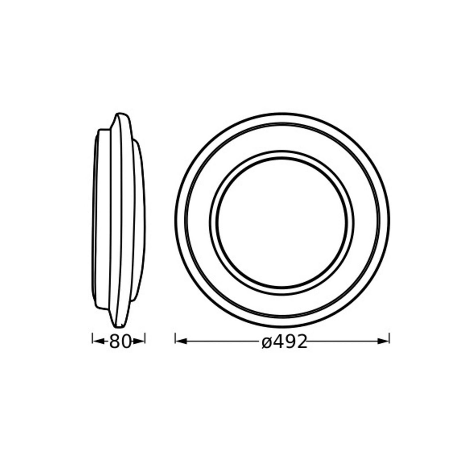 Lampa sufitowa LED OSRAM ORBIS BERLIN, czarna, Ø 49 cm, metal