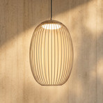 Lucande Richi LED-riippuvalaisin, beige, 40 cm, himmennettävä