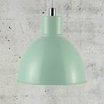 Závesná lampa Pop s kovovým tienidlom, zelená