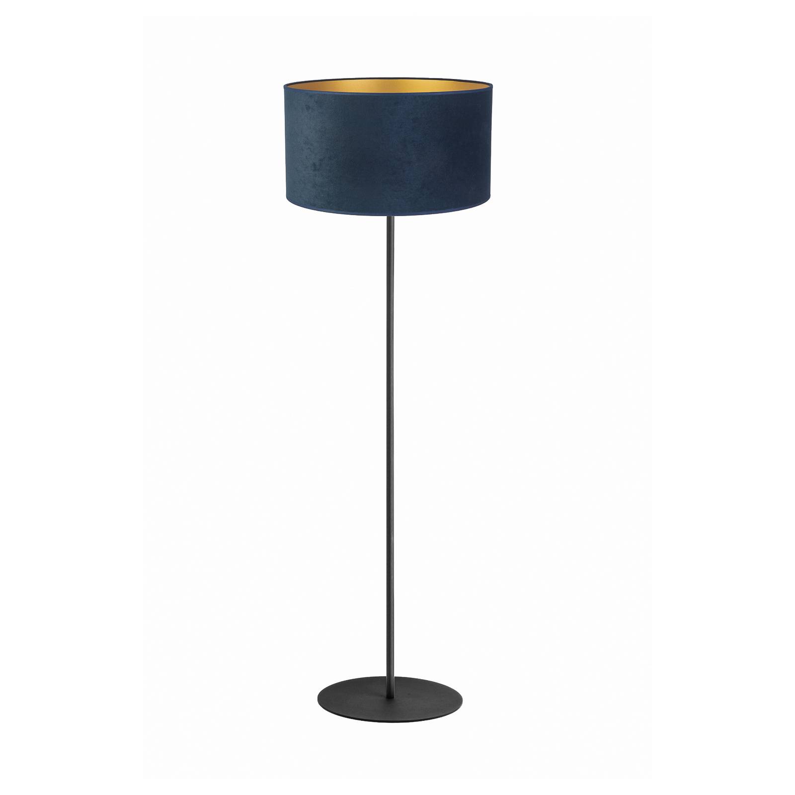 gold and blue floor lamp