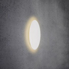 Escale Blade -LED-seinävalo mattavalkoinen Ø 44 cm