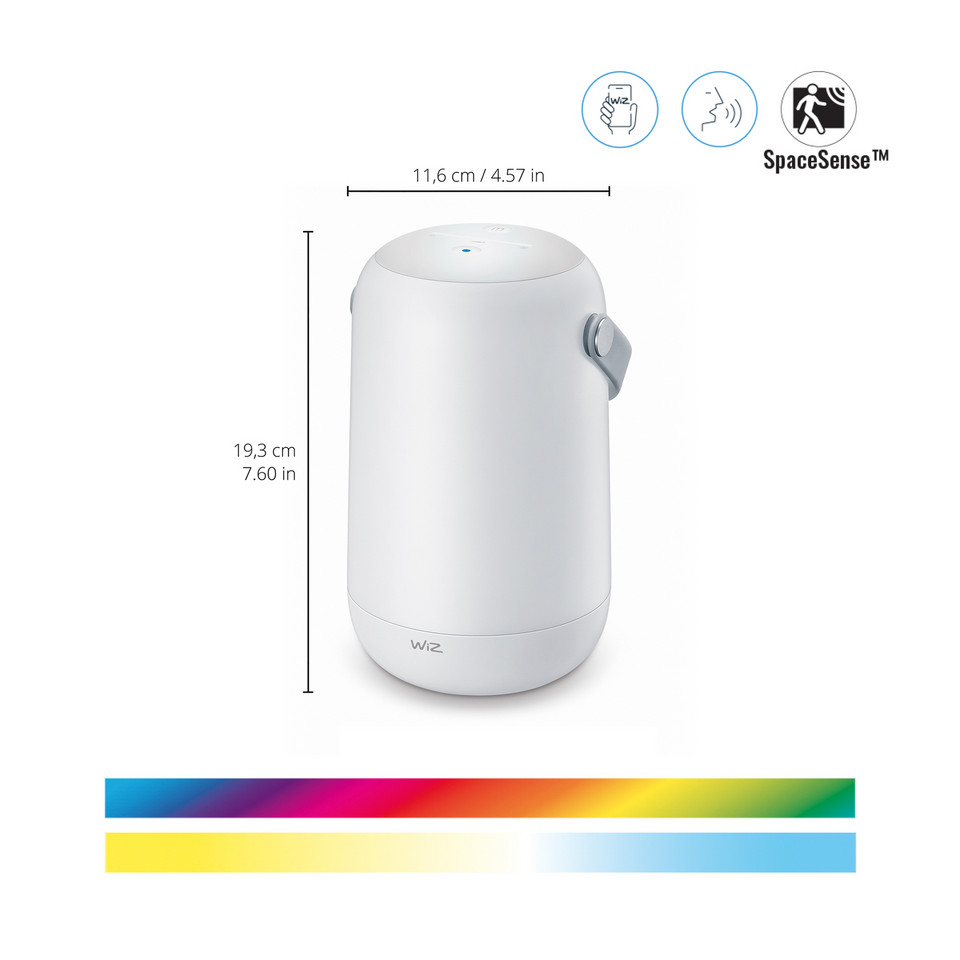 WiZ Mobile Portable Bordslampa Wi-Fi, vit från WiZ