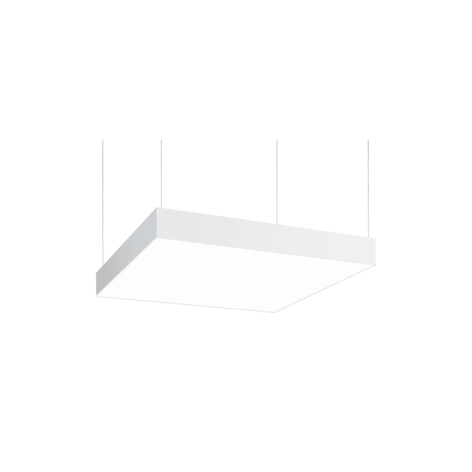 BRUMBERG LED pendant light Biro Square, on/off, white, 3,000K