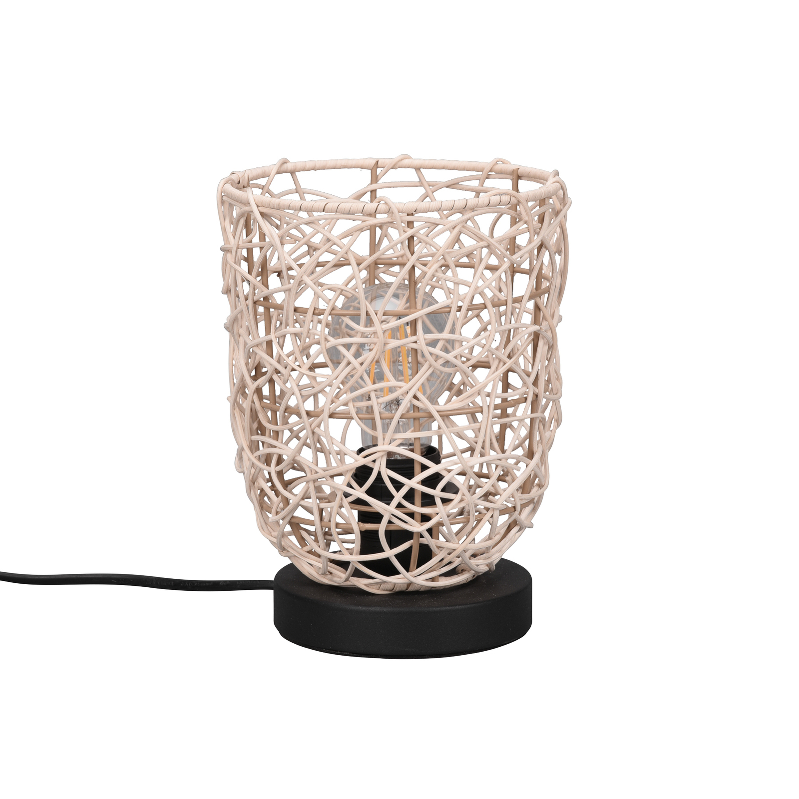 Lovis table lamp made of rattan mesh