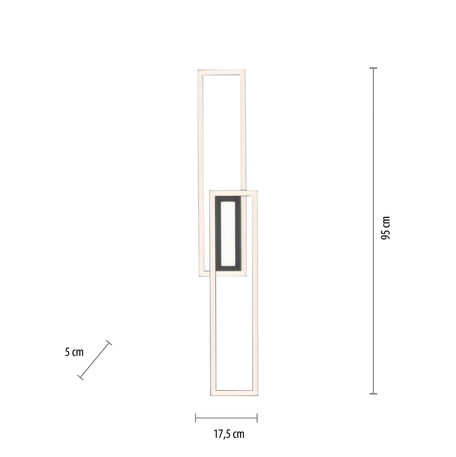 Lampa sufitowa LED Asmin, CCT, czarna, 95x17,5cm