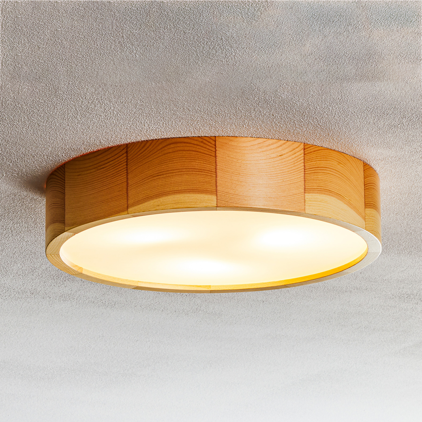 Deckenlampe Cleo aus Holz mit Diffusor, Ø 37,5cm