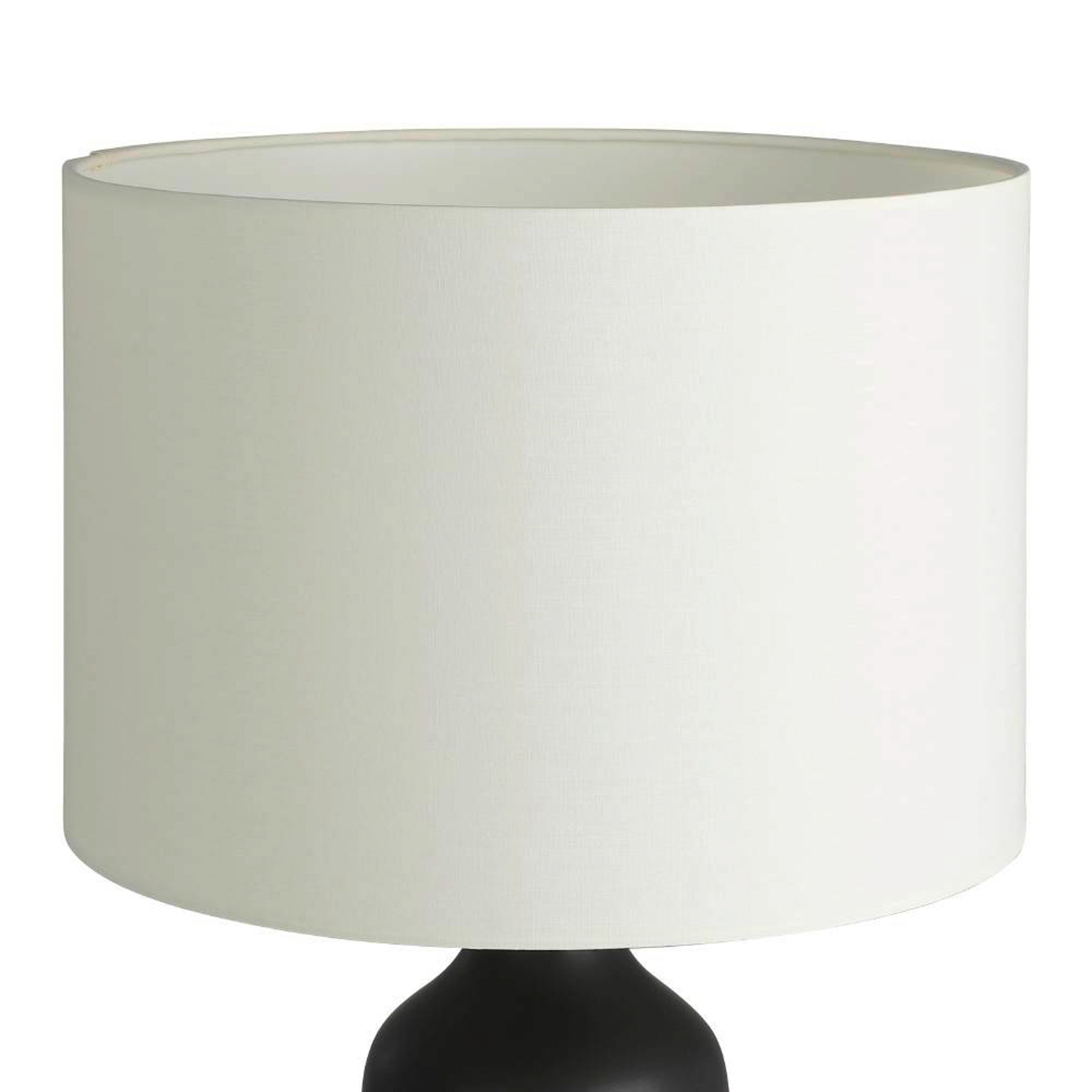 EGLO Vinoza table lamp, black base white lampshade