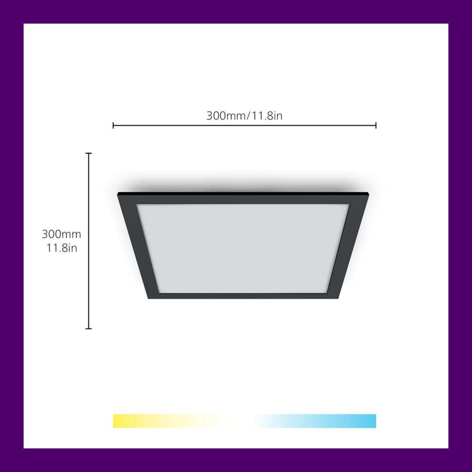 Panel WiZ Plafond Square 12W Black - WiZ