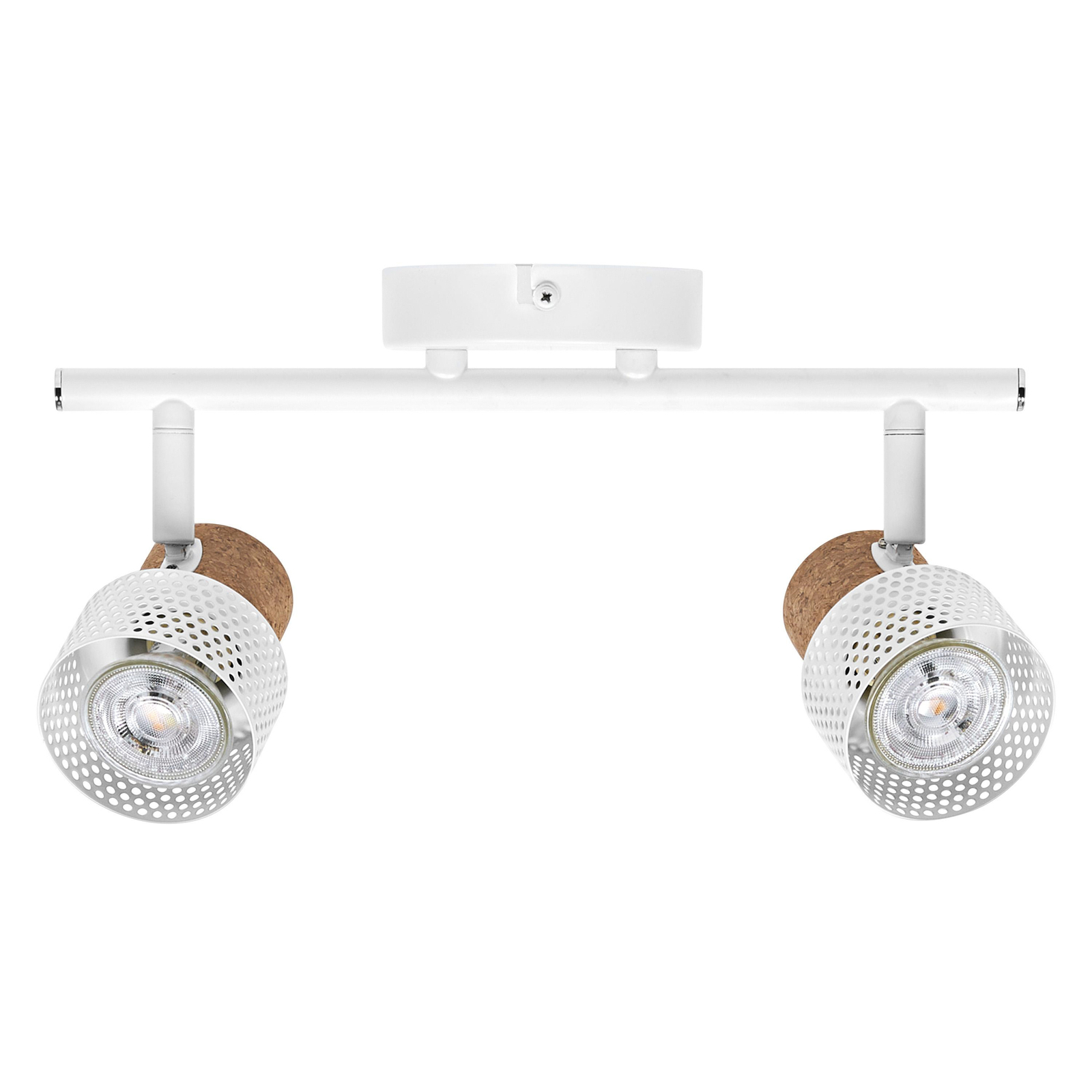 LEDVANCE Spot pour plafond LED Cork, GU10, à 2 lampes, intensité variable,