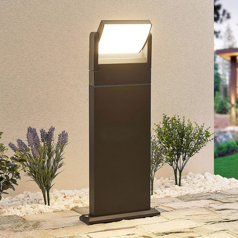 Lindby Cathalena borne lumineuse LED en gris foncé