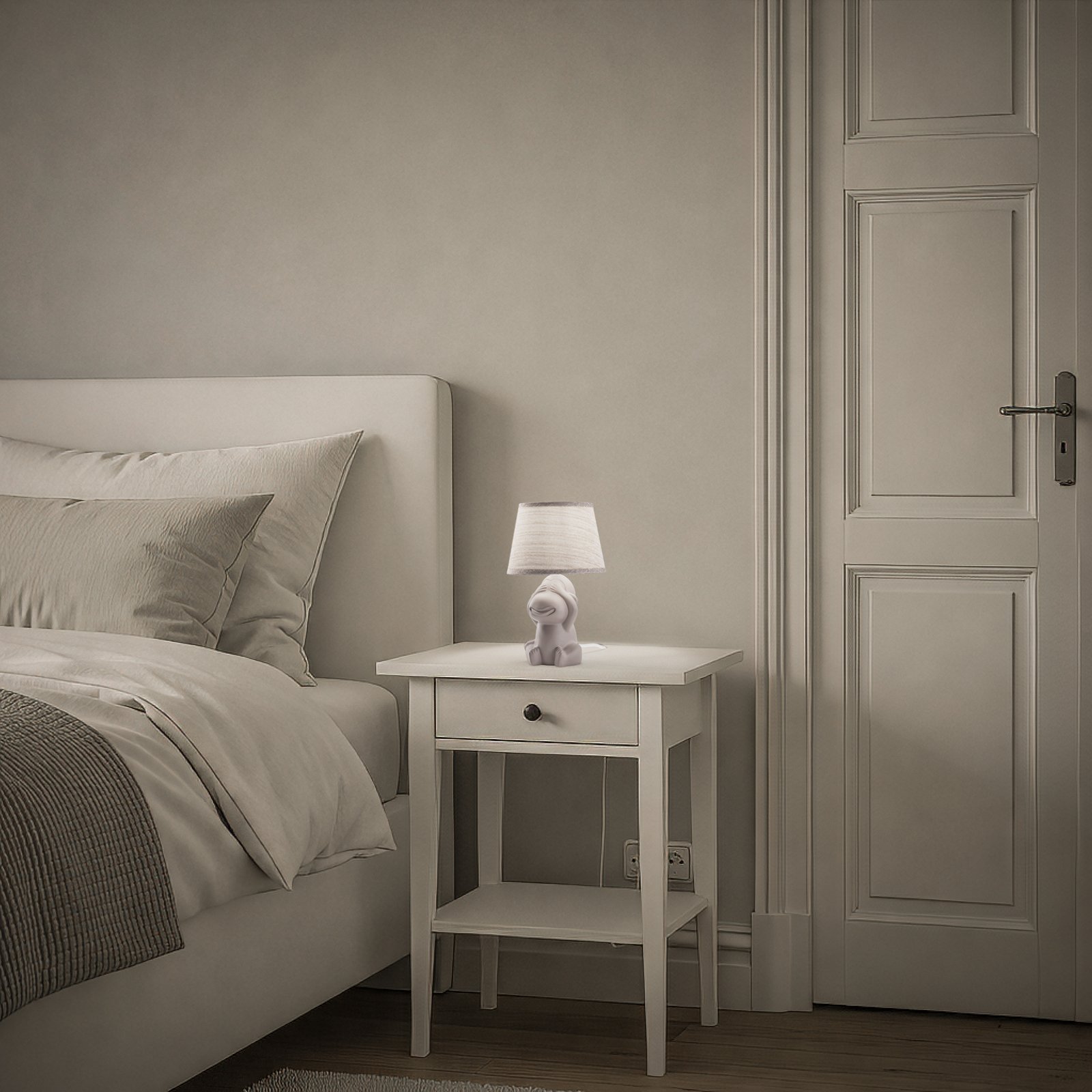 Επιτραπέζιο φωτιστικό Monkey, καφέ, κεραμικό, ύψος 28 cm, E14