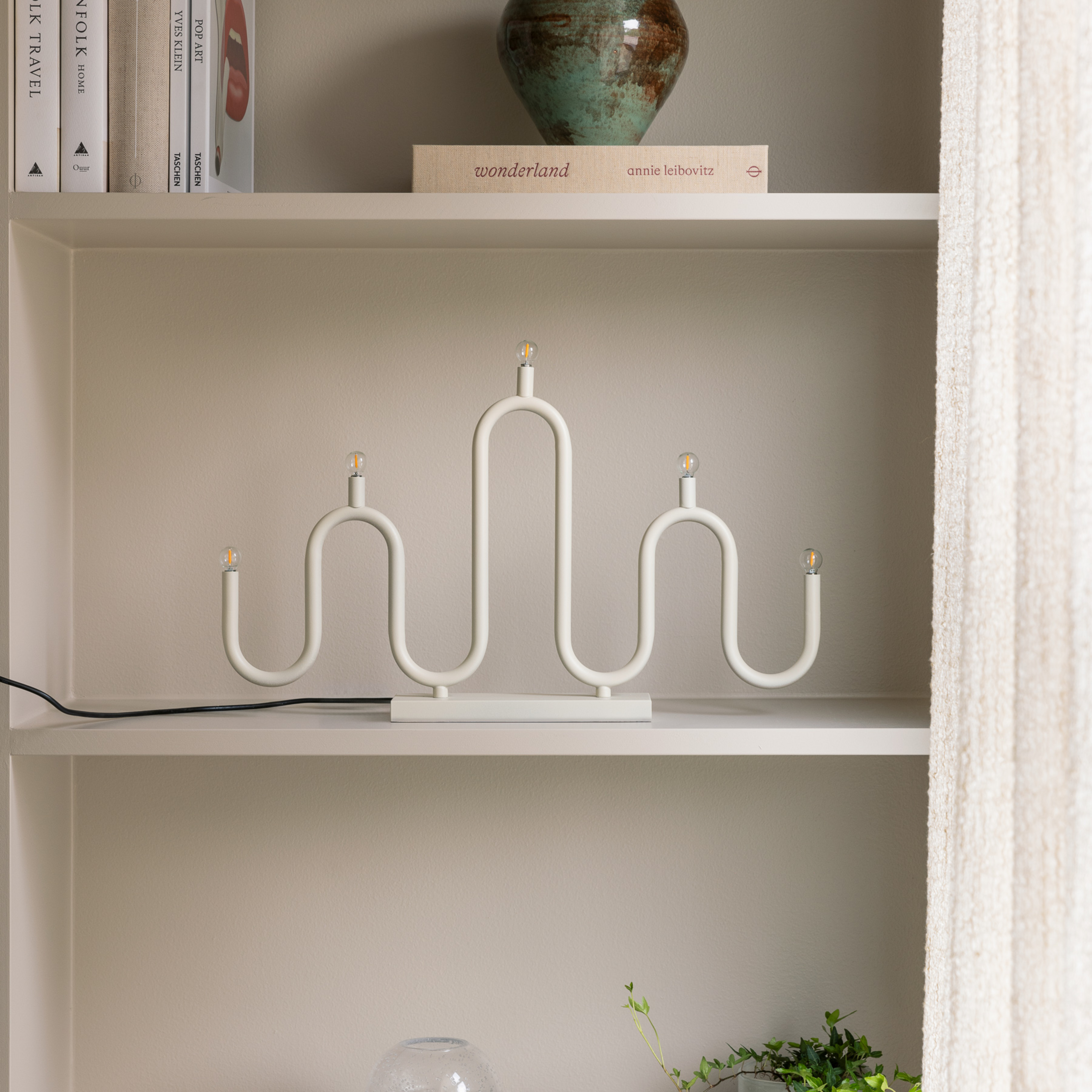 Noel tafellamp 50 cm beige metaal - Globen Lighting