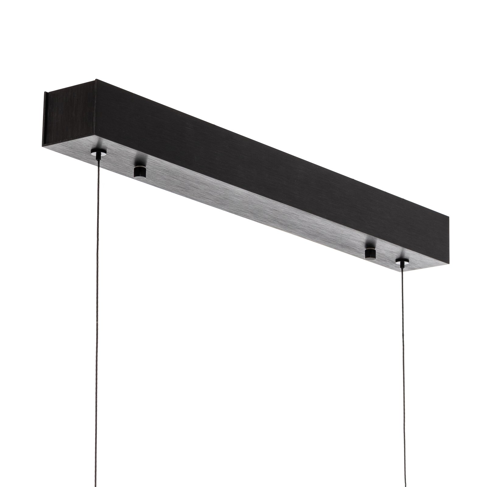 Quitani Elis LED-Hängelampe Eiche/schwarz 148 cm