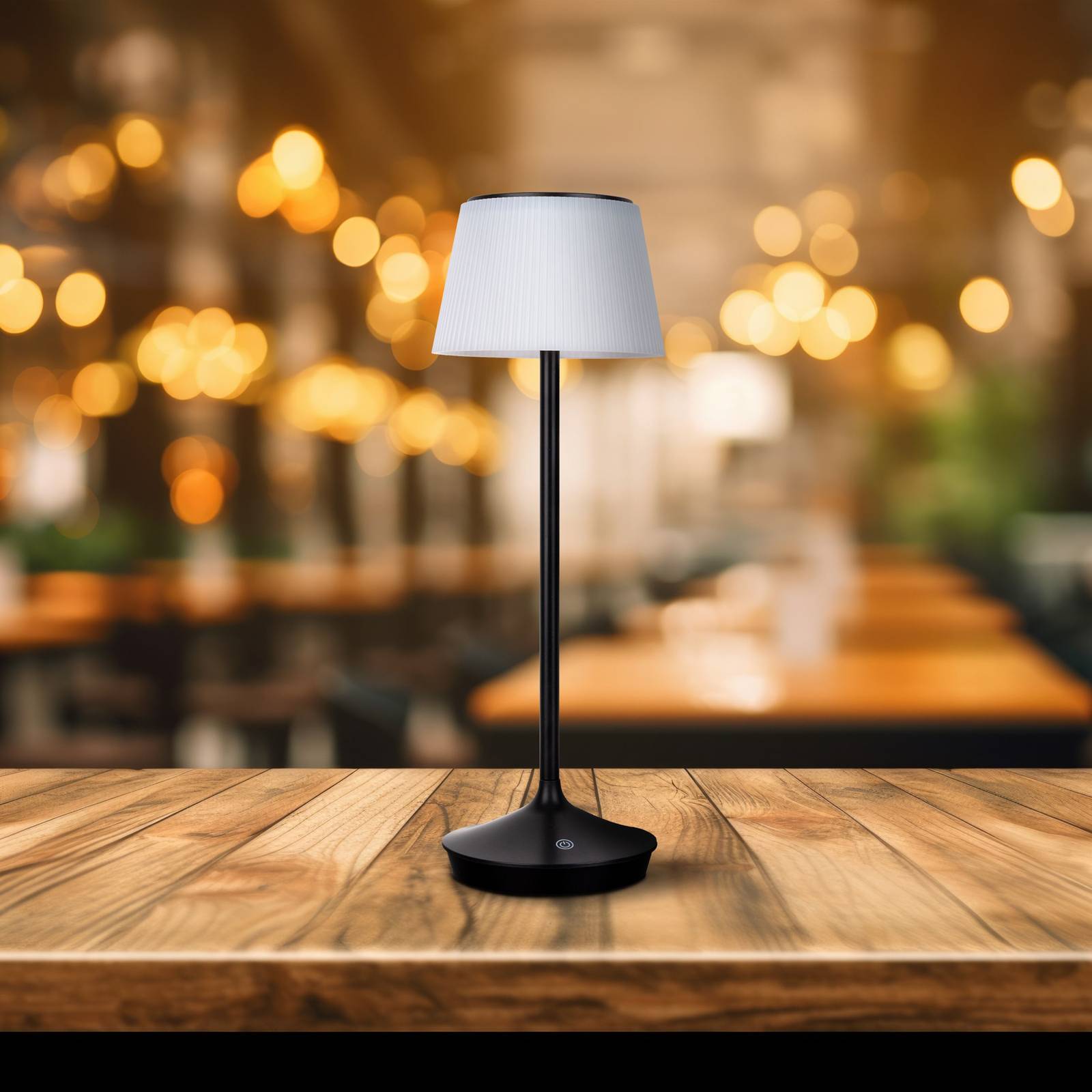 E-shop LED stolová lampa Emmi CCT nabíjateľná, čierna